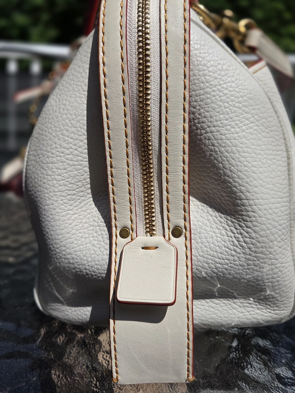 Coach 1941 ROGUE Satchel in Chalk Ivory-Pebbled Glovetanned Leather
